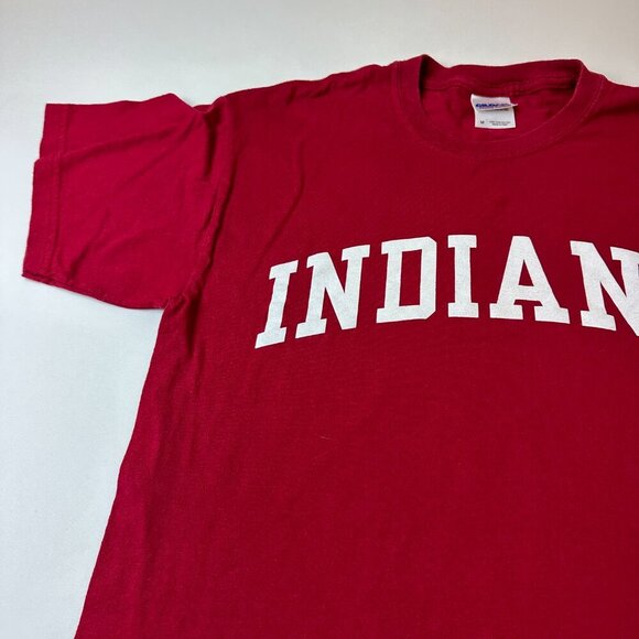 Indiana Hoosiers Shirt Mens Medium Red NCAA Basketball College Tee Gildan Cotto - Picture 5 of 9
